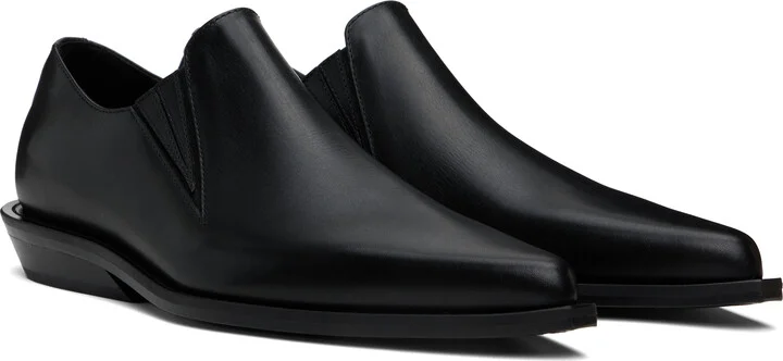 Ann Demeulemeester Black Makea Pointy Cowboy Loafers - Image 4