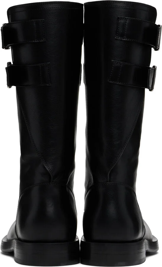 Ann Demeulemeester Black Milan Soft Biker Boots - Image 2