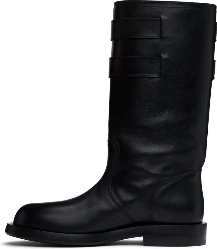Ann Demeulemeester Black Milan Soft Biker Boots - Image 3