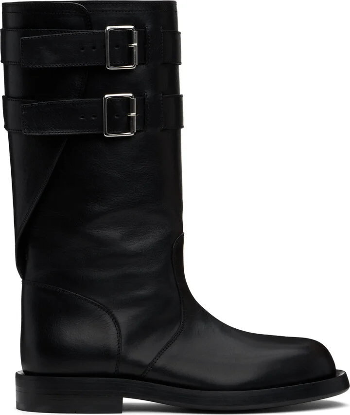 Ann Demeulemeester Black Milan Soft Biker Boots