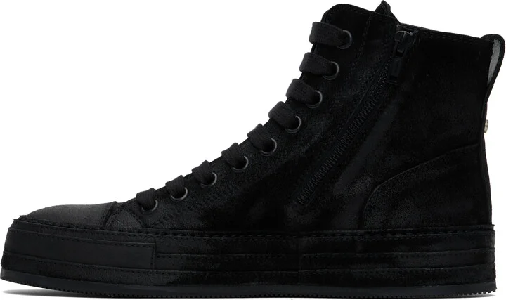 Ann Demeulemeester Black Orvo High-Top Sneakers - Image 3