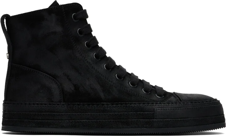 Ann Demeulemeester Black Orvo High-Top Sneakers