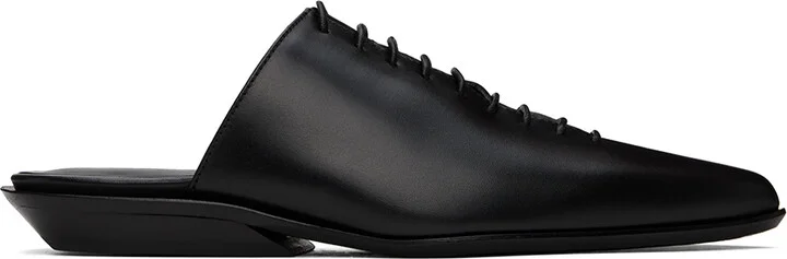 Ann Demeulemeester Black River Lace-Up Mules
