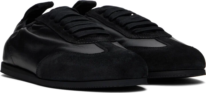 Ann Demeulemeester Black Sami Low-Top Boxing Sneakers - Image 4
