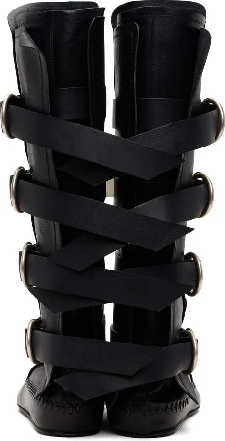 Ann Demeulemeester Black Siver Soft Boots - Image 2