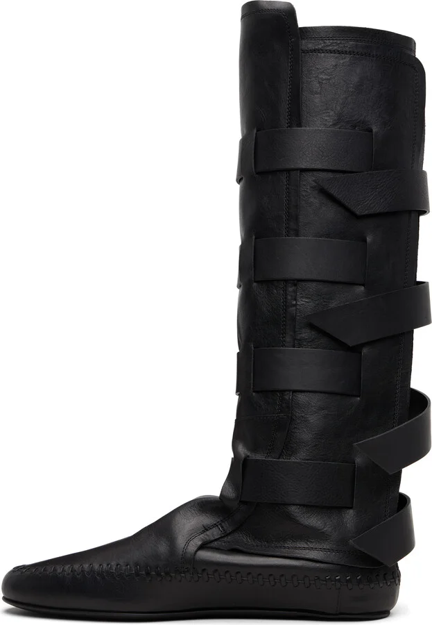 Ann Demeulemeester Black Siver Soft Boots - Image 3