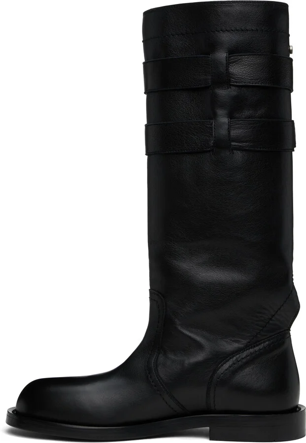 Ann Demeulemeester Black Uplu Biker Boots - Image 3