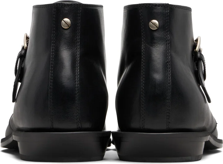 Ann Demeulemeester Black Yan Pointy Micro Heel Ankle Boots - Image 2