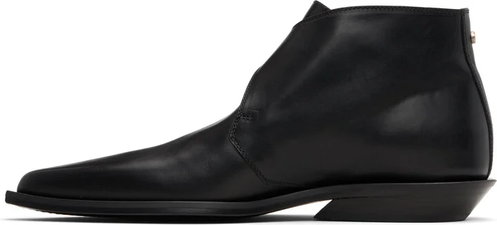 Ann Demeulemeester Black Yan Pointy Micro Heel Ankle Boots - Image 3