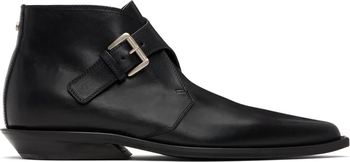 Ann Demeulemeester Black Yan Pointy Micro Heel Ankle Boots