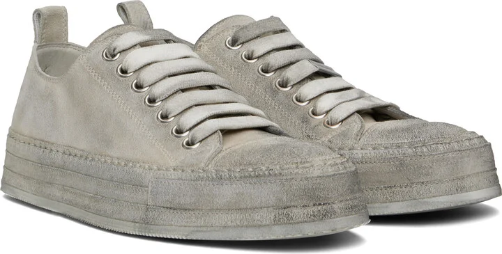 Ann Demeulemeester Gray Nono Low-Top Sneakers - Image 4