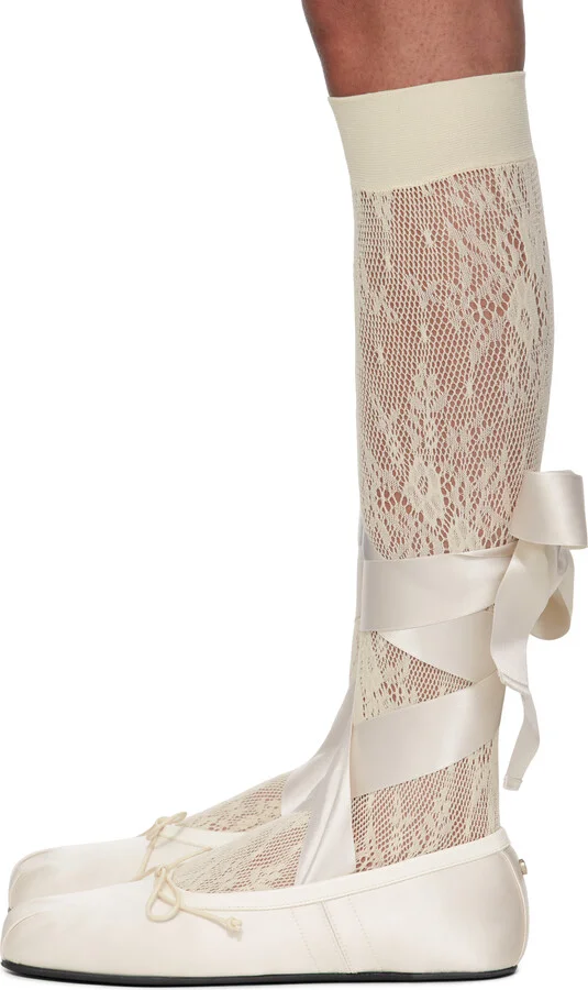 Ann Demeulemeester Off-White Paloma Ballerina Flats - Image 3