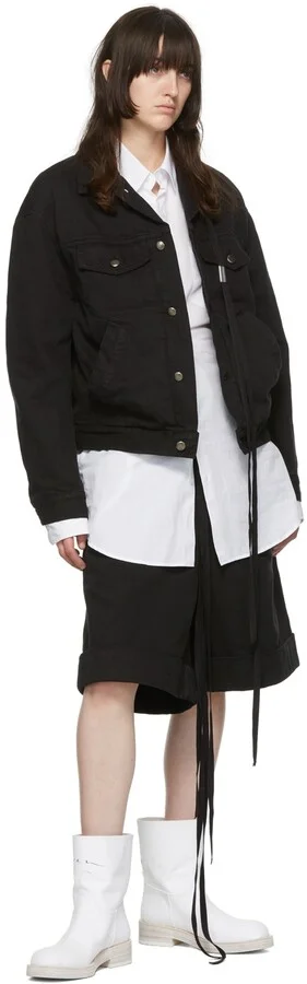 Ann Demeulemeester White Canvas Billie Boots - Image 5