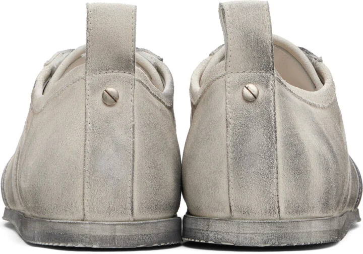 Ann Demeulemeester White & Gray Siru Boxing Sneakers - Image 2