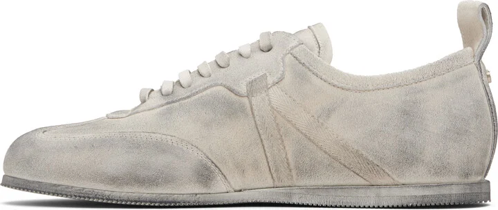 Ann Demeulemeester White & Gray Siru Boxing Sneakers - Image 3