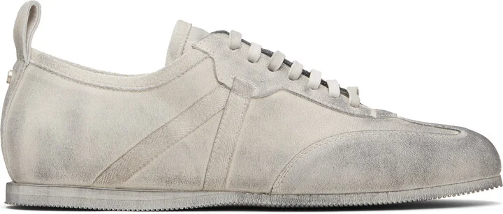 Ann Demeulemeester White & Gray Siru Boxing Sneakers