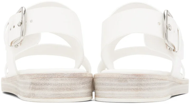 Ann Demeulemeester White Lore Flat Sandals - Image 2