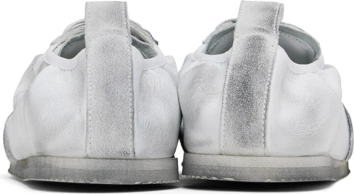 Ann Demeulemeester White Sami Low-Top Boxing Sneakers - Image 2