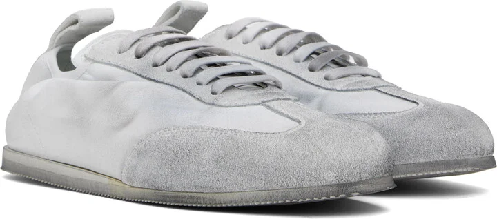 Ann Demeulemeester White Sami Low-Top Boxing Sneakers - Image 4