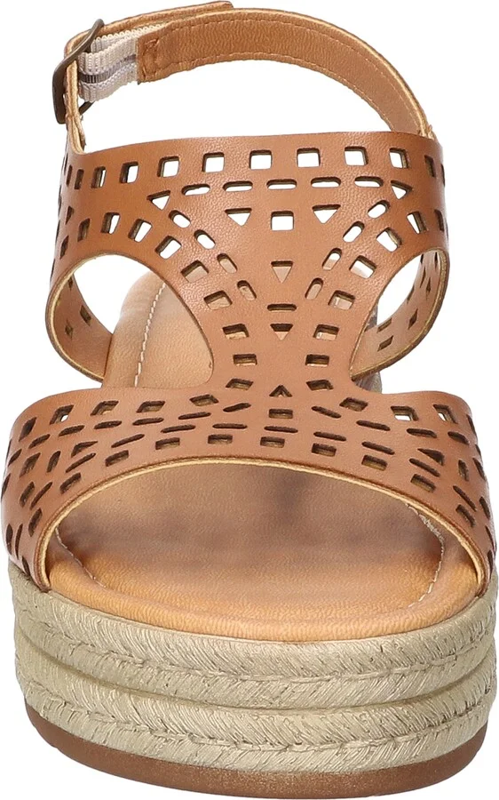 Ann-Italy Perforated Wedge Sandal - Image 3