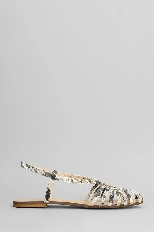 Anna F. Camelia Studded Caged Design Sandals