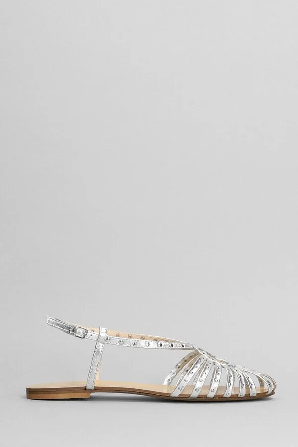 Anna F. Camelia Studded Caged Design Sandals