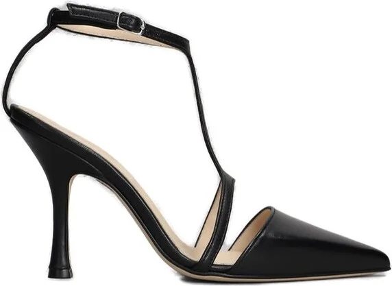 Anna F. Pointed-Toe Ankle Strap Pumps