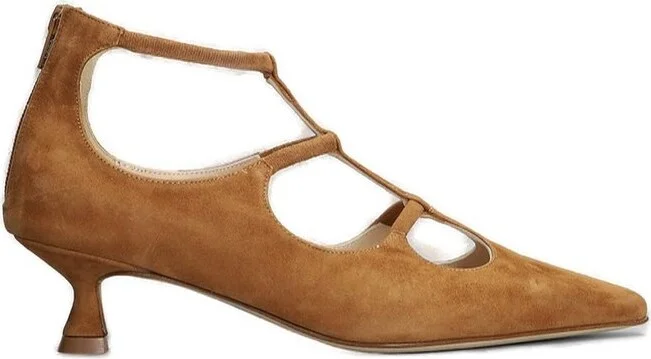 Anna F. Pointed-Toe Cut-Out Detailed Pumps