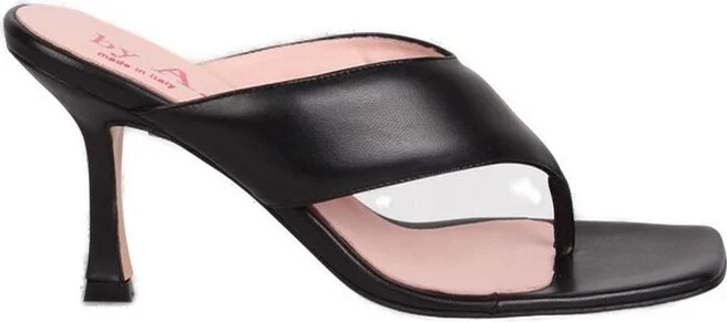 Anna F. Square-Toe Thong Sandals