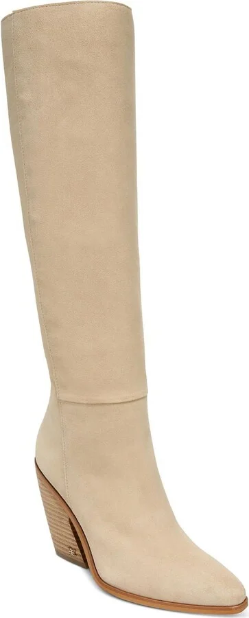 Annabel Womens Zipper Almond Toe Knee-High Boots