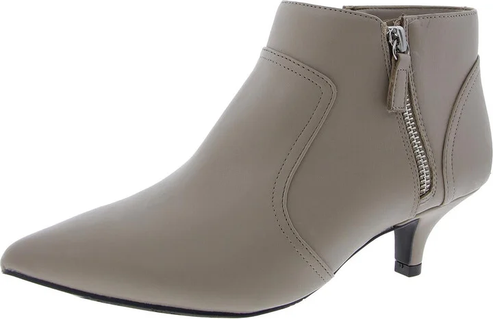 Annalee Womens Zipper Faux Leather Booties