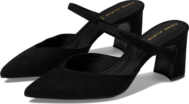 Anne Klein Bellatrix High Women's Heels Black Suede : 9.5 M, Rubber/Suede