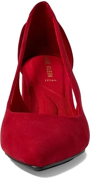 Anne Klein Berkeley High Women's Heels Deep Red : 10 M, Rubber/Suede - Image 2
