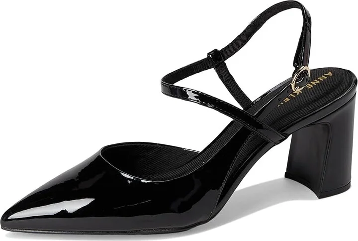 Anne Klein Bliss High Women's Heels Black Patent : 9 M, Leather/Rubber - Image 5