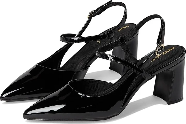 Anne Klein Bliss High Women's Heels Black Patent : 9 M, Leather/Rubber
