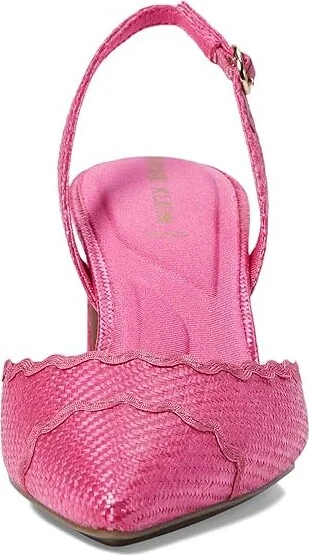 Anne Klein Bonnie High Women's Heels Pink Raffia : 8.5 M, Leather - Image 2