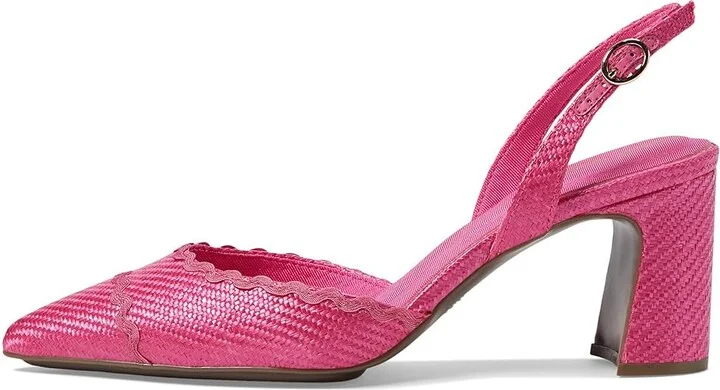 Anne Klein Bonnie High Women's Heels Pink Raffia : 8.5 M, Leather - Image 5