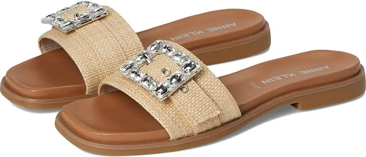 Anne Klein Capara Women's Wedge Shoes Natural Raffia : 8.5 M, Rubber