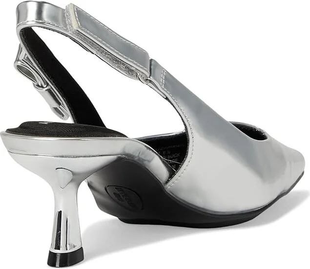 Anne Klein Carmel High Women's Heels Silver : 7 M, Leather/Rubber - Image 4