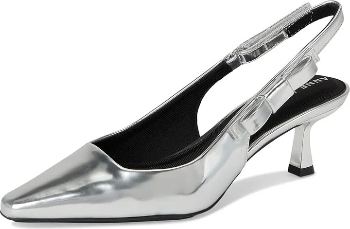 Anne Klein Carmel High Women's Heels Silver : 7 M, Leather/Rubber - Image 5