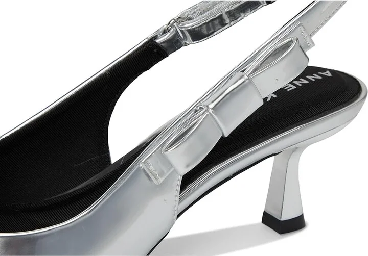 Anne Klein Carmel High Women's Heels Silver : 7 M, Leather/Rubber - Image 7