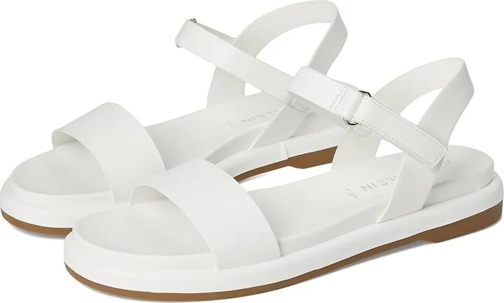 Anne Klein Elani Women's Sandals White : 7 M, Leather/Rubber