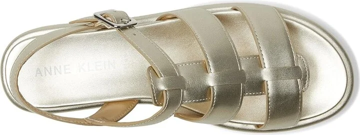 Anne Klein Elodie Women's Dress Sandals Light Gold : 7 M, Leather/Rubber - Image 2