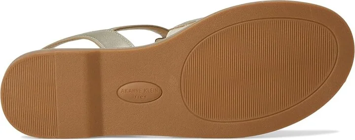 Anne Klein Elodie Women's Dress Sandals Light Gold : 7 M, Leather/Rubber - Image 3