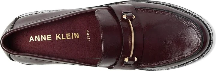 Anne Klein Emme Women's Dress Flat Shoes Wine Crinkle : 9.5 M, Faux Leather - Image 2