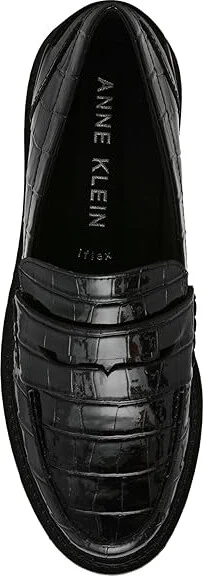Anne Klein Eryn Women's Flat Shoes Black Croc : 7.5 M, Synthetic - Image 2