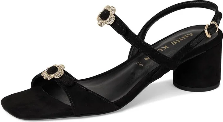 Anne Klein Felipa Women's Wedge Shoes Black Suede : 5.5 M, Synthetic - Image 5