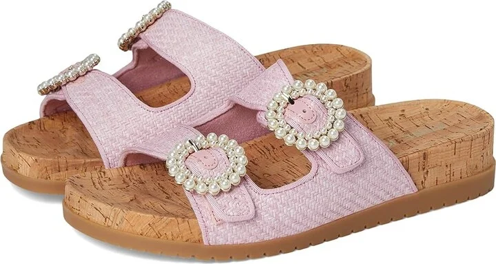 Anne Klein Happy Women's Slip-on Dress Shoes Pink Raffia : 5.5 M, Synthetic