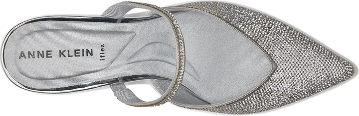 Anne Klein Idina-C High Women's Heels Silver Crystal : 8.5 M, Leather/Rubber/Suede - Image 2