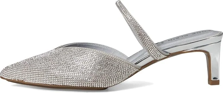Anne Klein Idina-C High Women's Heels Silver Crystal : 8.5 M, Leather/Rubber/Suede - Image 6